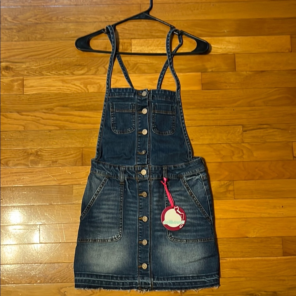 Dollhouse Blue Denim Overall Skirt